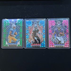 2023 Zay Flowers, Bijan Robinson, and Quentin Johnston Rookie Mosaic